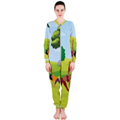 Mother And Daughter Yoga Art Celebrating Motherhood And Bond Between Mom And Daughter  Onepiece Jumpsuit (ladies)