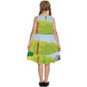 Mother And Daughter Yoga Art Celebrating Motherhood And Bond Between Mom And Daughter. Kids  Frill Swing Dress View4