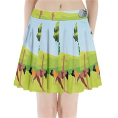 Mother And Daughter Y Pleated Mini Skirt by SymmekaDesign