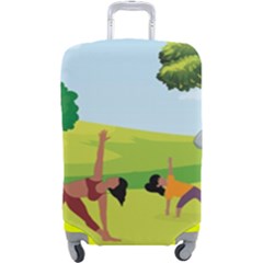 Mother And Daughter Y Luggage Cover (large) by SymmekaDesign