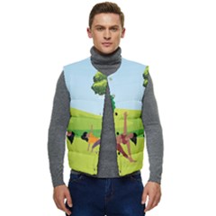 Mother And Daughter Y Men s Short Button Up Puffer Vest	