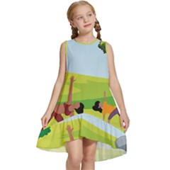 Mother And Daughter Y Kids  Frill Swing Dress by SymmekaDesign