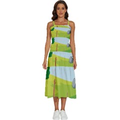 Mother And Daughter Y Sleeveless Shoulder Straps Boho Dress