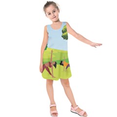 Large Kids  Sleeveless Dress by SymmekaDesign