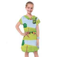 Large Kids  Drop Waist Dress by SymmekaDesign