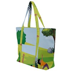 Large Zip Up Canvas Bag by SymmekaDesign