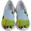 Mother And Daughter Yoga Art Celebrating Motherhood And Bond Between Mom And Daughter. Kids Lightweight Slip Ons View1