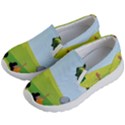 Mother And Daughter Yoga Art Celebrating Motherhood And Bond Between Mom And Daughter. Kids Lightweight Slip Ons View2