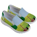 Mother And Daughter Yoga Art Celebrating Motherhood And Bond Between Mom And Daughter. Kids Lightweight Slip Ons View3