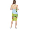 Mother And Daughter Yoga Art Celebrating Motherhood And Bond Between Mom And Daughter. Bodycon Cross Back Summer Dress View2