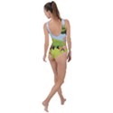 Mother And Daughter Yoga Art Celebrating Motherhood And Bond Between Mom And Daughter. Side Cut Out Swimsuit View2