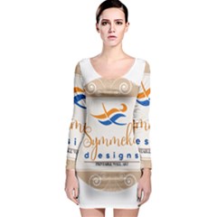 Logo Pngdd Long Sleeve Bodycon Dress by SymmekaDesign