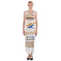 Logo Pngdd Fitted Maxi Dress by SymmekaDesign