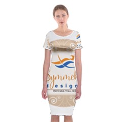 Logo Pngdd Classic Short Sleeve Midi Dress by SymmekaDesign