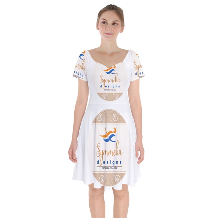 Logo Pngdd Short Sleeve Bardot Dress