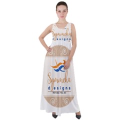 Logo Pngdd Empire Waist Velour Maxi Dress by SymmekaDesign