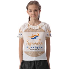 Logo Pngdd Kids  Frill Chiffon Blouse by SymmekaDesign