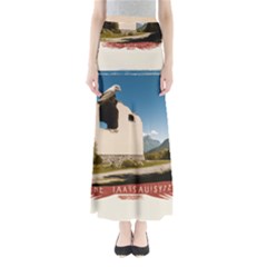  Us Ventag Eagles Travel Poster Graphic Style Redbleuwhite  Full Length Maxi Skirt