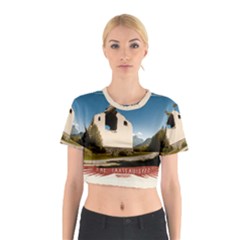  Us Ventag Eagles Travel Poster Graphic Style Redbleuwhite  Cotton Crop Top by steakspro94