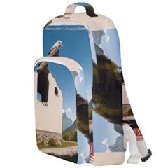  Us Ventag Eagles Travel Poster Graphic Style Redbleuwhite  Double Compartment Backpack