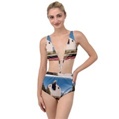  Us Ventag Eagles Travel Poster Graphic Style Redbleuwhite  Tied Up Two Piece Swimsuit