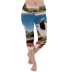  Us Ventag Eagles Travel Poster Graphic Style Redbleuwhite  Lightweight Velour Capri Yoga Leggings by steakspro94