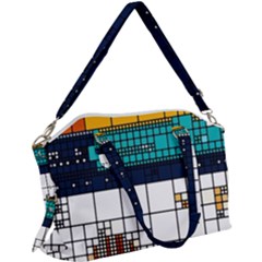 Abstract Statistics Rectangles Classification Canvas Crossbody Bag by Pakemis