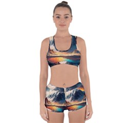 Abstract Color Colorful Mountain Ocean Sea Racerback Boyleg Bikini Set by Pakemis