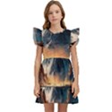 Abstract Color Colorful Mountain Ocean Sea Kids  Winged Sleeve Dress View1