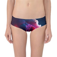 Ocean Sea Wave Clouds Mountain Colorful Sky Art Classic Bikini Bottoms by Pakemis