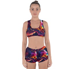 Ocean Sea Wave Clouds Mountain Colorful Sky Art Racerback Boyleg Bikini Set by Pakemis