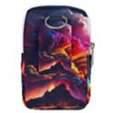 Ocean Sea Wave Clouds Mountain Colorful Sky Art Belt Pouch Bag (Large) View2