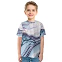 Marble Abstract White Pink Dark Art Kids  Sport Mesh Tee View1