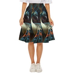 Peacock Bird Feathers Colorful Texture Abstract Classic Short Skirt by Pakemis