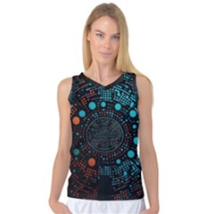 Big Data Abstract Abstract Background Women s Basketball Tank Top by Pakemis