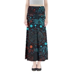 Big Data Abstract Abstract Background Full Length Maxi Skirt by Pakemis