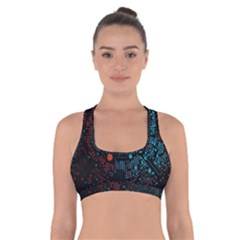 Big Data Abstract Abstract Background Cross Back Sports Bra by Pakemis