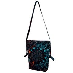 Big Data Abstract Abstract Background Folding Shoulder Bag by Pakemis