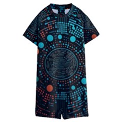 Big Data Abstract Abstract Background Kids  Boyleg Half Suit Swimwear by Pakemis