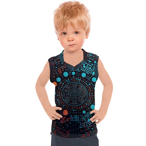 Big Data Abstract Abstract Background Kids  Sport Tank Top by Pakemis