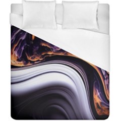 Marble Abstract Water Gold Dark Pink Purple Art Duvet Cover (california King Size) by Pakemis