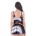 Marble Abstract Water Gold Dark Pink Purple Art Skater Dress Swimsuit View2