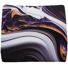 Marble Abstract Water Gold Dark Pink Purple Art Seat Cushion by Pakemis