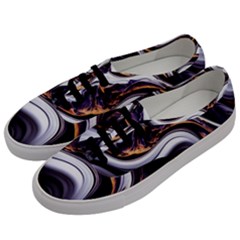 Marble Abstract Water Gold Dark Pink Purple Art Men s Classic Low Top Sneakers by Pakemis