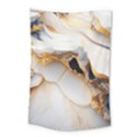 Marble Stone Abstract Gold White Color Colorful Small Tapestry View1