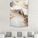 Marble Stone Abstract Gold White Color Colorful Small Tapestry View2