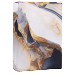 Marble Stone Abstract Gold White Color Colorful Playing Cards Single Design (rectangle) With Custom Box by Pakemis