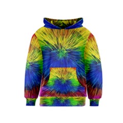 Colour Background Structure Lines Explosion Pop Kids  Pullover Hoodie by Pakemis