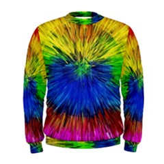 Colour Background Structure Lines Explosion Pop Men s Sweatshirt by Pakemis