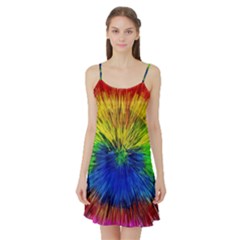 Colour Background Structure Lines Explosion Pop Satin Night Slip by Pakemis